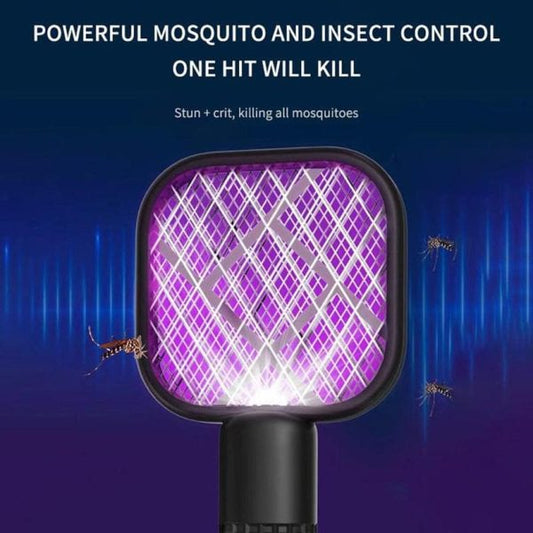 Electric Mosquito Racket, Rechargeable Summer Fly Swatters Trap, Mosquito Swatter Light Sharp