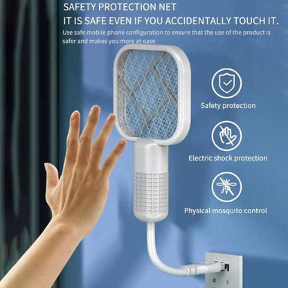 Electric Mosquito Racket, Rechargeable Summer Fly Swatters Trap, Mosquito Swatter Light Sharp