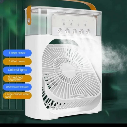 Portable Air Conditioner Fan  With Led Night Light,  And Humidifier Function