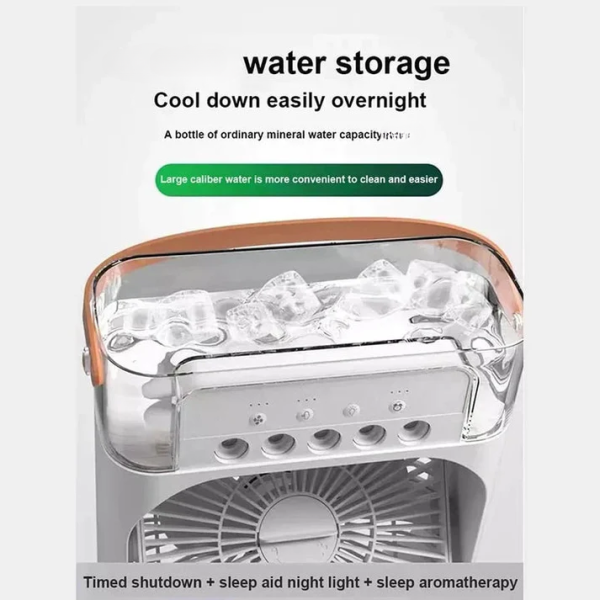 Portable Air Conditioner Fan  With Led Night Light,  And Humidifier Function