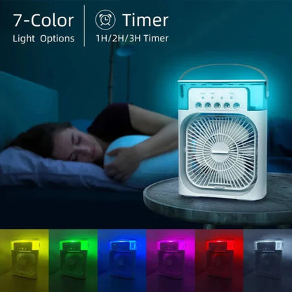 Portable Air Conditioner Fan  With Led Night Light,  And Humidifier Function
