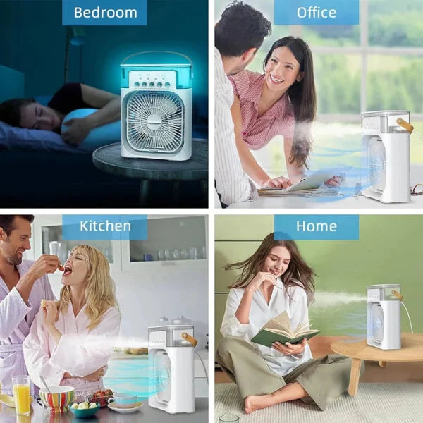 Portable Air Conditioner Fan  With Led Night Light,  And Humidifier Function